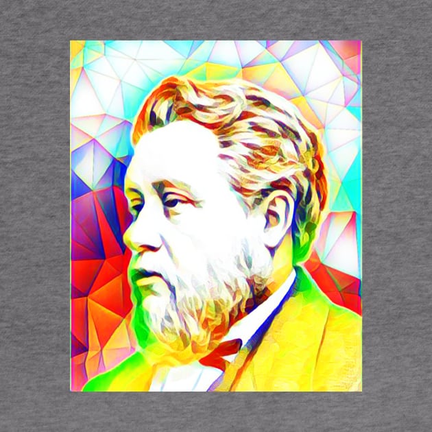 Charles Spurgeon Colourful Portrait | Charles Spurgeon Artwork 12 by JustLit